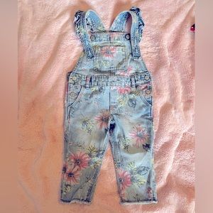 Gap floral overalls 18-24 m